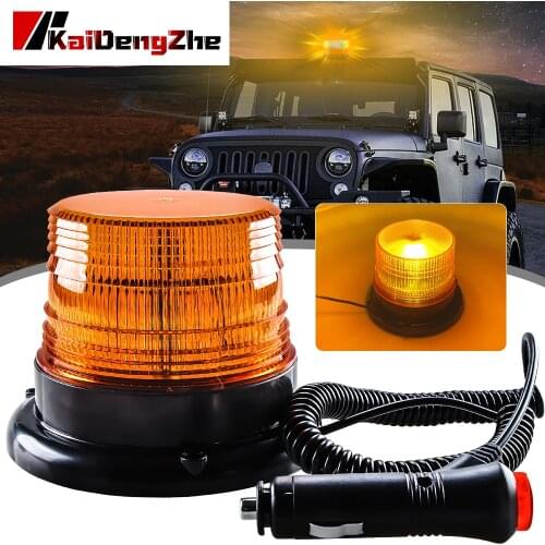 12 LED Roof Warning Light Cigarette Lighter Flashing Signal Lamp Rescue Light Emergency Work Lamp Magnetic Night Warning Light