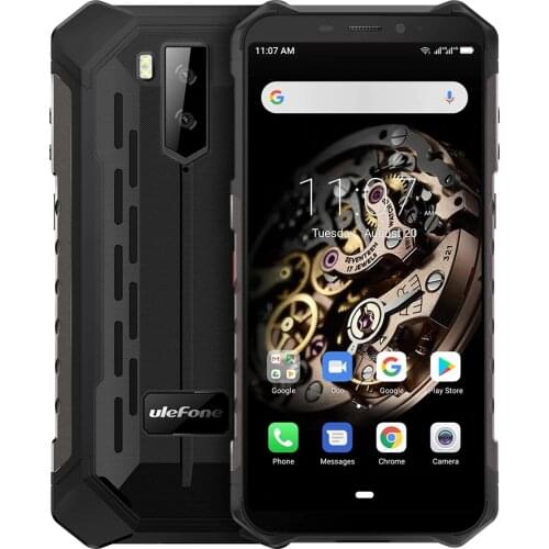 Ulefone Armor X5 Rugged Mobile Phone 5.5" Android 9.0 MTK6763 Octa Core Cellphone 3GB+32GB Face ID 5000mAh OTG NFC Smartphone