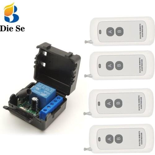 433Mhz Universal Remote Control Switch rf relay 12V 1CH Receiver and Transmitter for Light and door 433 Mhz rf Strong Controller