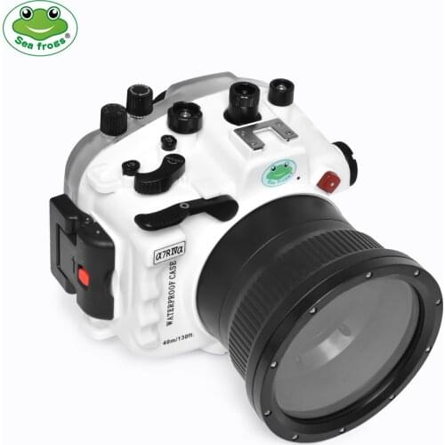 Seafrogs White 40meter Waterproof Swimming Diving Camera Case For Sony A7R4a With Standard Port