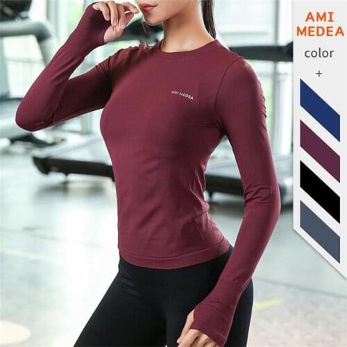 Yoga workout clothes womens long-sleeved sports tops are thin, running quick-drying t-shirts tight-fitting net red yoga clothes