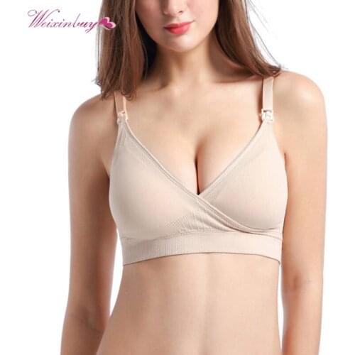 Womens Nursing Bra WireFree Cotton Support Bra For Maternity