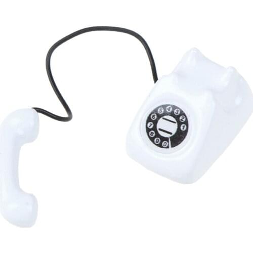 1/12 Dollhouse Miniature Phone Telephone Pretend Play Doll House Furniture Toys