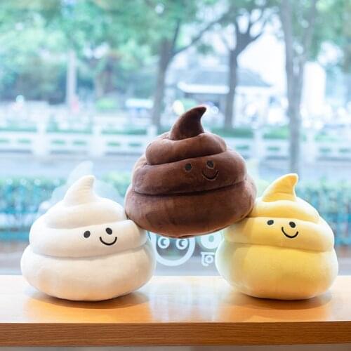 1pc 25cm Simulation Poop Plush Toys Pets Cushion Soft Pets Doll Stuffed Funny Snack Bread Shape Pillow for Baby Children Gift
