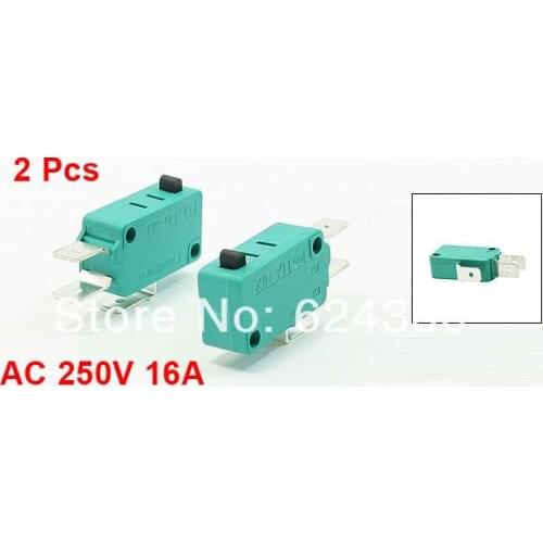 2 Pcs x AC 250V 16A Cherry Arcade Push Button Miniature Micro Switch E-Switch SPDT 1 NO 1 NC