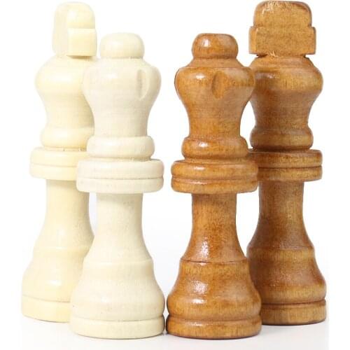 32PCS Wooden International Chess Pieces Set King Height 70mm Chess Game Chessmen For Competition Puzzle Toy Children Gifts