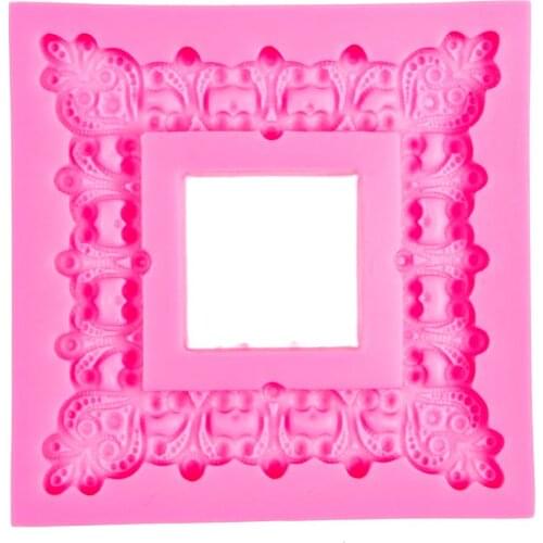 Angel Wings Food grade 3D fondant cake silicone mold DIY Photo frame for Reverse forming chocolate kitchen decoration tools 1077