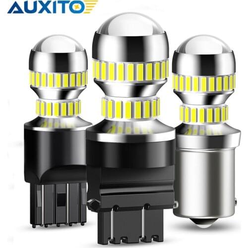 AUXITO 2Pcs 1156 BA15S Led 12v Car Reverse Led Light Bulbs P21W 3156 3157 T20 7440 7443 Canbus For BMW X1 E82 E88 X5 E39 E60 E60