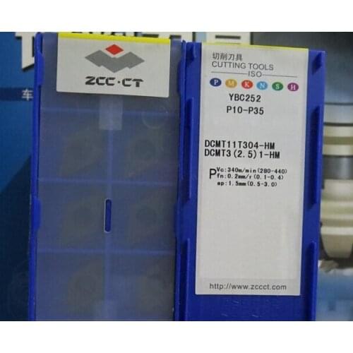 Free shopping! 10 inserts/box DCMT11T304 HM-YBC252 Lathe Cutting Tools CNC blade alloy carbide cutting tool Turning Inserts