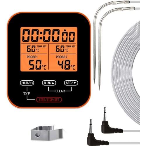 Wireless Meat Thermometer,Digital Remote Food Cooking Meat Thermometer for BBQ Grill Smoker Oven Kitchen