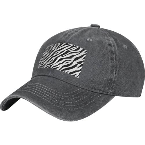 2020 Best Selling Mens Zebra Print Snapback Hat Vintage Denim Dad Hat Caps for Men