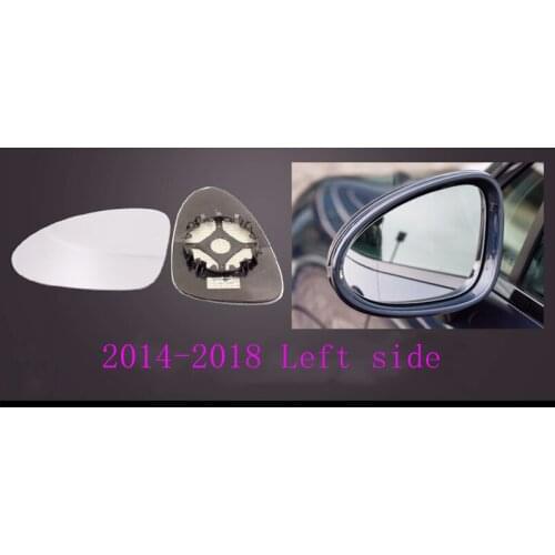 Sideview Rear Mirror Lens Customize for Porsche Macan 2014-18 White mirror Blue Glass With Heating Turn Signal LED Large Vision