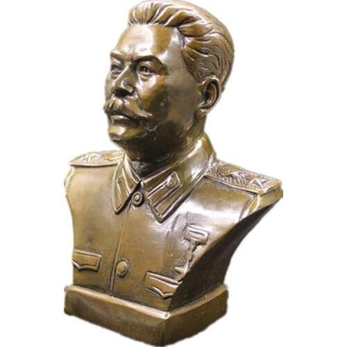 RUSSIAN LEADER JOSEPH STALIN BUST BRONZE STATUE FIGURINES ART CRAFT HOME DECORATION ACCESSORIES FOR LIVING ROOM L3424