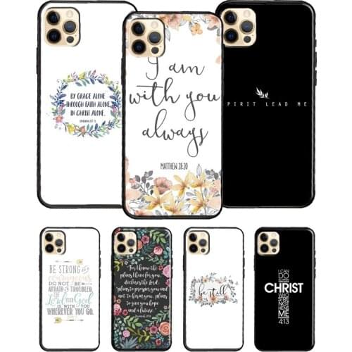 Bible Verse Jesus Christ Christian For iPhone 12 Pro Max Mini 7 8 Plus Phone Case For iPhone 11 Pro Max XS XR X SE 2020 Cover
