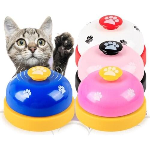 Pet Toy Training Called Dinner Small Bell Footprint Ring Dog Toys For Teddy Puppy Pet Call Pet Dog Training Bell Training Ring