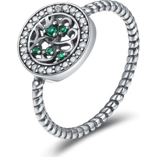 Huitan Wedding Anniversary Ring with Tiny Green Cubic Zirconia Micro Pave Fashion Jewelry New Year Party Rings for Women