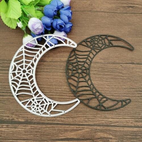 Moon Halloween Spider Metal Dies Scrapbooking Metal Cutting Dies Craft Stamps die Cut Embossing Card Make Stencil Frame