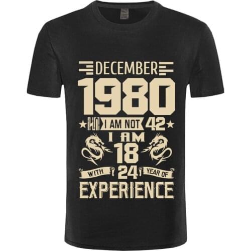 2021 NEW January February March April May June July August September 1980 YEARS shirt Mens Short Sleeve T shirt Printed Casual