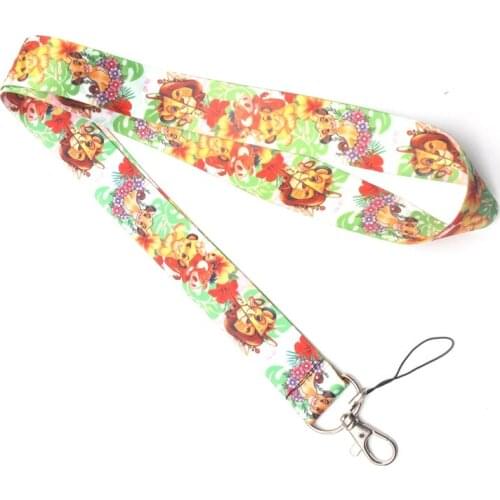 New cartoon Lion Neck Strap Lanyards Badge Holder Rope Pendant Key Chain Accessorie