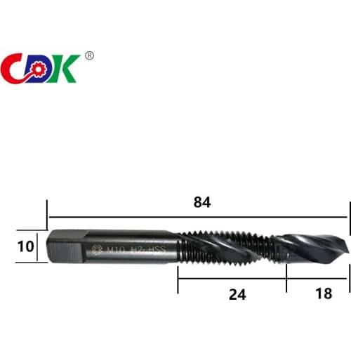 One pcs M10 Machine Using Combination Screw Drill Taps Threading Metric Plug Drill Tap Tools