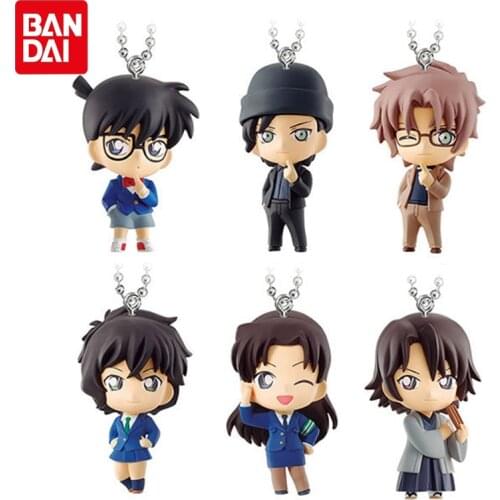 Bandai Genuine Gacha Toys Conan Edogawa Jimmy Kudo Miyamoto Yumi Sera Masumi Haneda Shukichi Action Figure Keychain Pendant Toys