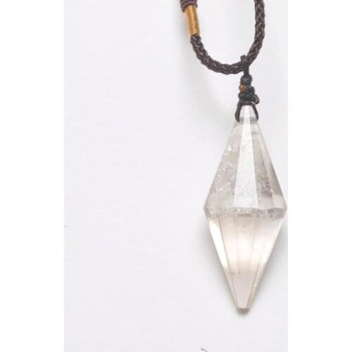 Clear Crystal Stone Adjustable Nylon Rope Braid Necklace Jewelry 1PCS F427