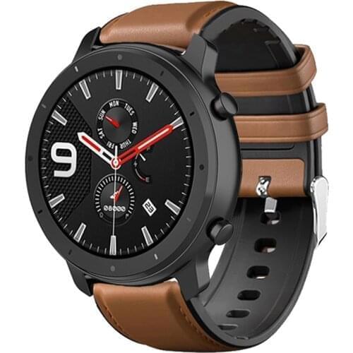 Watch Band 22mm Genuine Leather Strap For Huawei GT GT2 46mm Watch Strap Replacements Honor Magic Watch Mens Strap