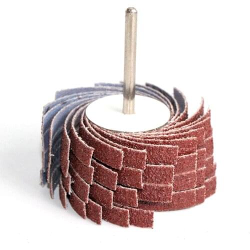 2Pcs 80-600 Grit Sanding Flap Wheel 3mm Shank Sanding Grinding Sand Paper Shutter Wheel for Dremel Rotary Tool Accessories