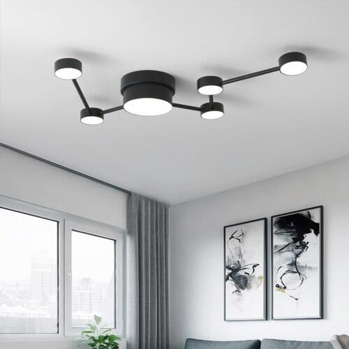 Nordic irregular ceiling lamp living room dining room LED lamp designer dimming lamp color bedroom lamp 6 ceiling lamps