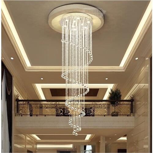 LED Modern Creative Ceiling Light Luxury K9 Crystal For Stairs Restaurant Living Room Home Lighting Engineering Light