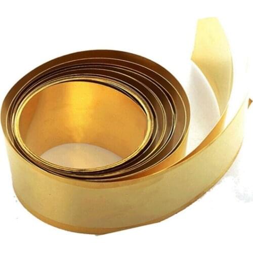 Thick0.01-0.3 mm Width 10-200 mm Thin Gold Sheet Yellow Copper Foil Brass Plate Brass Strip