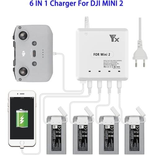 DJI Mini 2 Multi Charger Charge 4 Batteries For 70 Minutes USB port Remote Control Charging For DJI Mini 2 Drone Accessories