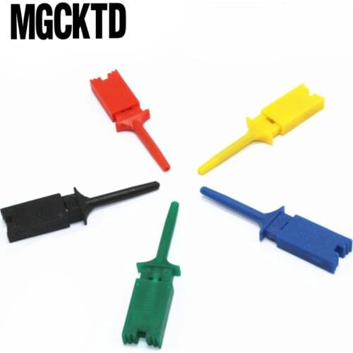 10pcs Test Hooks Clips for Logic Analyzers Logic Test Clip 5 Colors: Red Black Yellow Green Blue