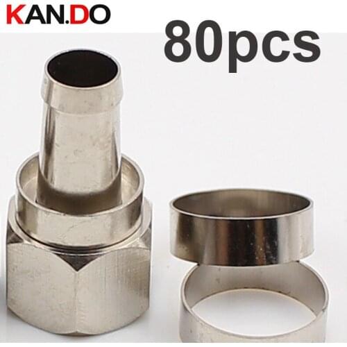 100pcs / lot telcom Coaxial cable F connector booster use cable feeder 75-5 connector for75-5 CABLE