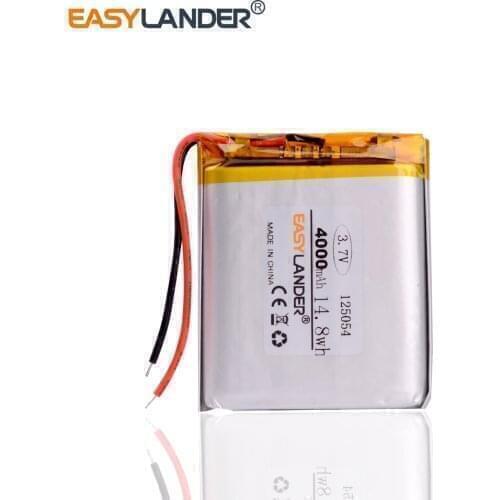 3.7V 4000mAh 125054 lithium polymer battery MP3 MP4 navigation instruments small toys