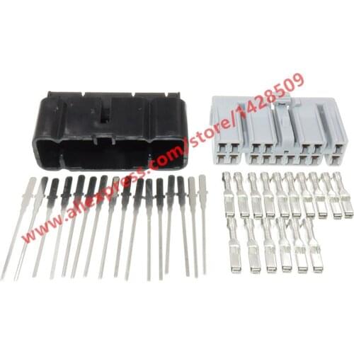 5 Sets 16 Pin Automotive Electrical Connectors Female Male PCB Socket Connector