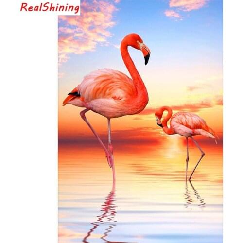 5D Diy Diamond Painting Cross Stitch full Square Diamond Embroidery Flamingo picture for room Decor H2477