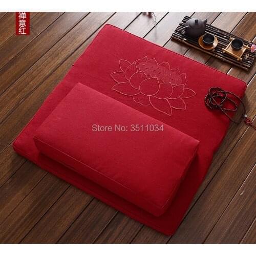 60x70cm Southeast Asia Foldable lotus Chinese Zen Buddhism Zafu and Zabuton Meditation Cushion Meditation Pillow Zen Buddhism