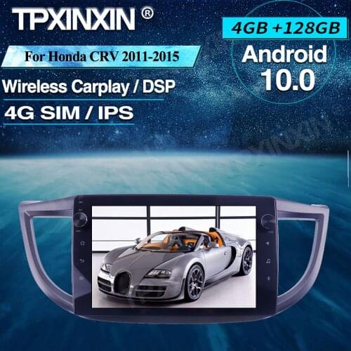 Android Car Radio 4+128G For Honda CRV 2011-2015 Car Multimedia Player Headunit Audio Radio Car GPS Navigtion Wireless Carplay