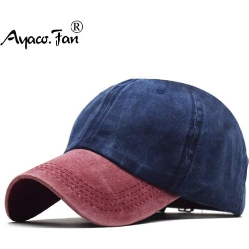 Patchwork Color Spring Summer Baseball Cap Women Denim Hats Men Baseball Hats Cotton Outdoor Simple Vintage Visor Casual Cap