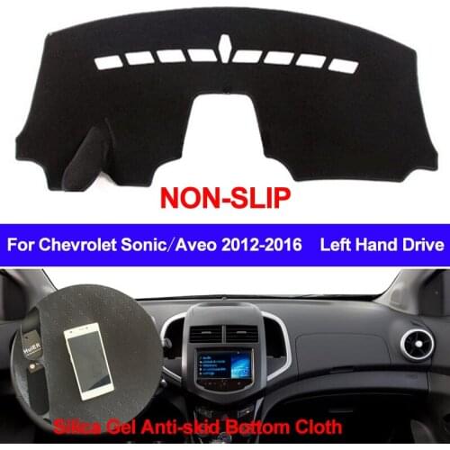 TAIJS Car Dashboard Cover Silicone Non-Slip For Chevrolet Aveo Sonic 2012 2013 2014 2015 2016 Carpet Anti-UV Anti-slip Anti-Sun