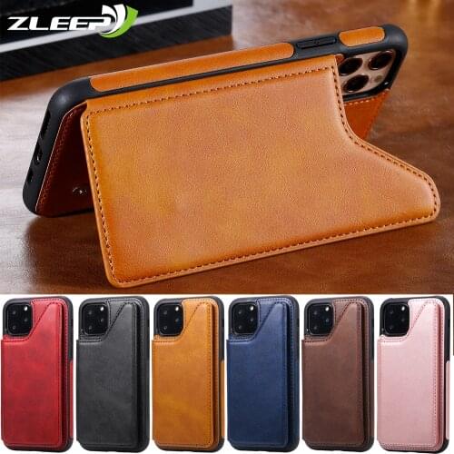 Leather Case For iPhone SE 2020 12 Mini 11 Pro X XS Max XR 6 6s 7 8 Plus Capa Card Slot Pouch 7plus Etui Flexible PU Phone Cover