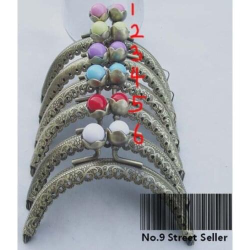10pcs Lotus Candy Head Metal Frame for Bag Coin Purse