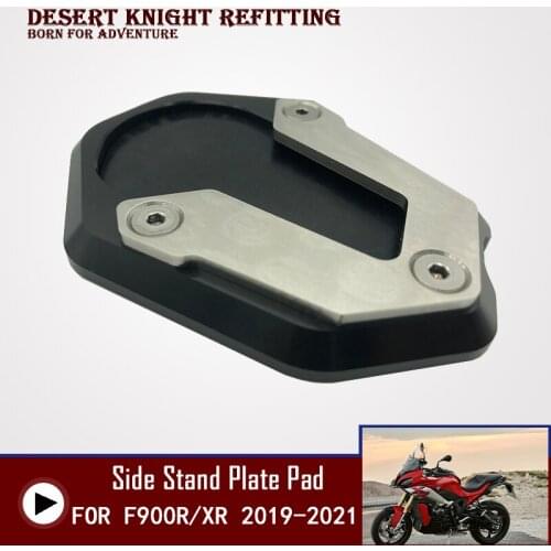 Motorcycle Aluminum Kickstand Side Stand Plate Pad Support Enlarge Extension For BMW F900XR F900R F 900R F 900XR 2019 2020
