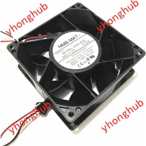 NMB-MAT 3615RL-05W-B39 B01 DC 24V 0.53A 90x90x38mm 3-Wire Server Cooling Fan