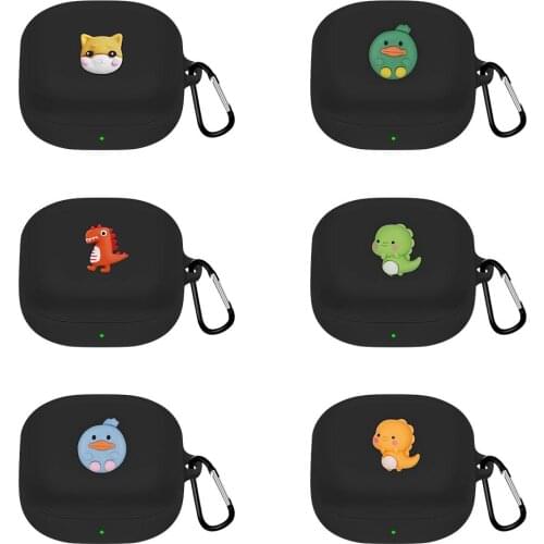 New Silicone Cases For Galaxy Buds Live Bluetooth Wireless Earphones Case Shockproof Protective Cover With Cute Keychain