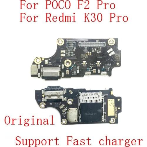Original USB Fast Charge Board For Xiaomi Poco F2 Pro USB Port Connector Dock Charging Plug Cable With Microphone