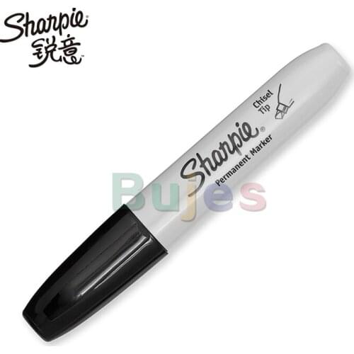 Sharpie Chisel tip Permanent Marker,Flat Head Marker Black Single Markers for Drawing,Blacklight Paint for Metal Pens