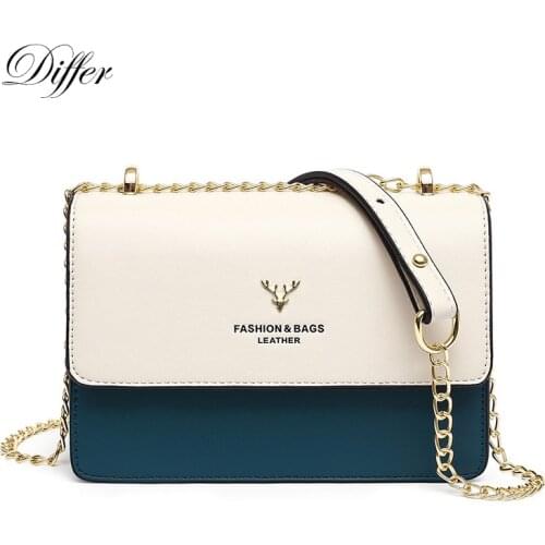 Luxury Deer Head Fashion Paneled Shoulder Bag Cute Small Chain Crossbody ClassicFlap Designer Bag Female Purse High Quality New