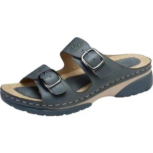 Summer Women Slippers Gladiator Flower Shoes Wedges Platform Flip Flops Beach Mules Ladies Slides Party Sandals Zapatos De Mujer